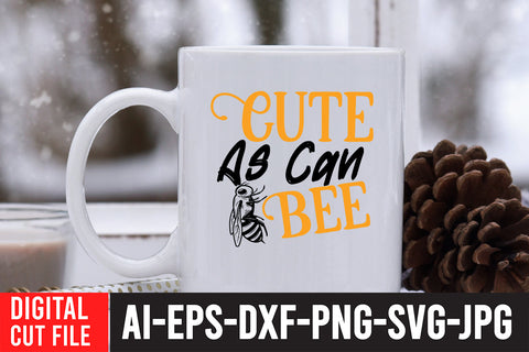Cute As Can Bee SVG Design SVG BlackCatsMedia 