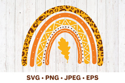 Cute autumn rainbow. Autumn leopard rainbow SVG LaBelezoka 