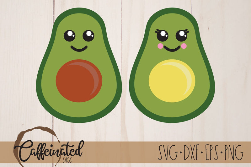 Cute Avocados SVG SVG Caffeinated SVGs 