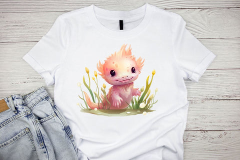 Cute Axolotl Sublimation Clipart Bundle Sublimation Regulrcrative 