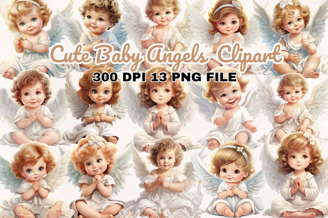 Cute Baby Angels Sublimation Bundle Sublimation Regulrcrative 