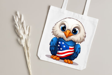 Cute Baby Bald Eagle 4th Of July Clipart Sublimation Regulrcrative 