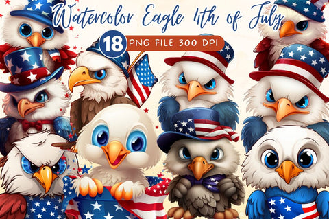 Cute Baby Bald Eagle 4th Of July Clipart Sublimation Regulrcrative 