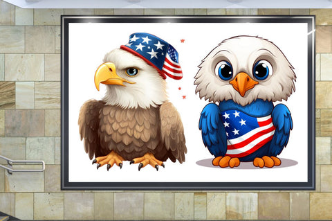 Cute Baby Bald Eagle 4th Of July Clipart Sublimation Regulrcrative 