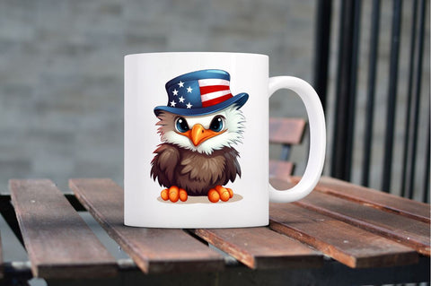 Cute Baby Bald Eagle 4th Of July Clipart Sublimation Regulrcrative 
