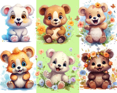Cute Baby Bear Sublimation JPG PNG Sublimation nikola 