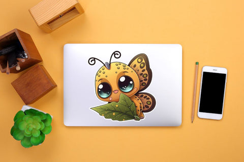Cute baby butterfly cartoon character sticker Bundle Sublimation Regulrcrative 