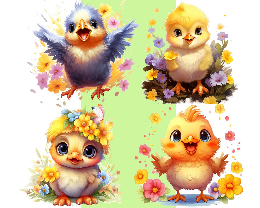 Cute Baby Chick Sublimation JPG PNG - So Fontsy