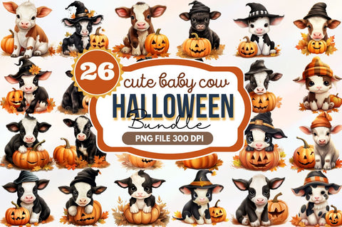 cute baby cow for halloween Bundle Sublimation Regulrcrative 