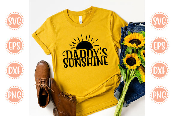 Cute Baby design Daddy's Sunshine SVG SH_Tee store 