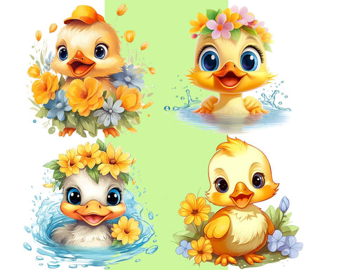 cute baby duck clip art