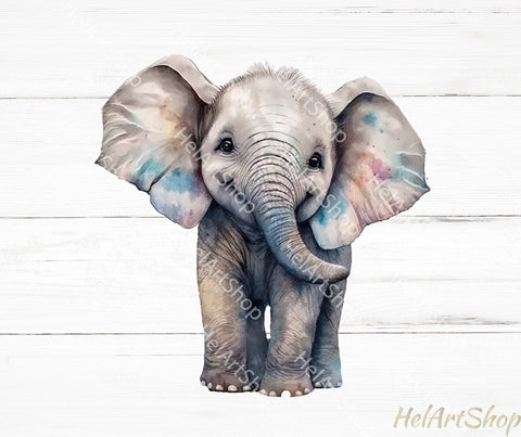 Cute Baby Elephant Png, Sublimation Png Sublimation _HelArtShop_ 