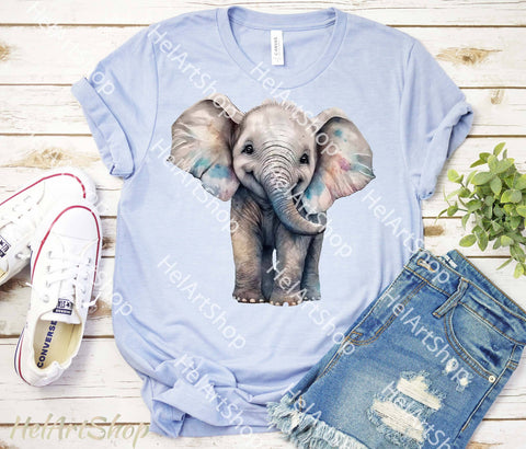 Cute Baby Elephant Png, Sublimation Png Sublimation _HelArtShop_ 