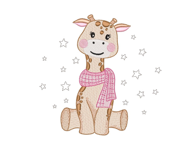 Cute Baby Giraffe Embroidery Design, 3 sizes Embroidery/Applique DESIGNS Nino Nadaraia 