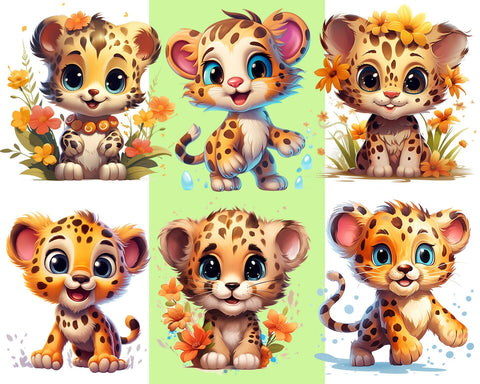 Cute Baby Leopard Cub Sublimation JPG PNG Sublimation nikola 