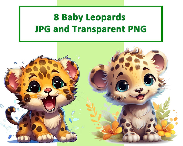 Cute Baby Leopard Cub Sublimation JPG PNG Sublimation nikola 