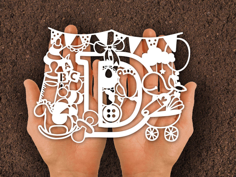 Cute Baby Shower Paper cut SVG Johan Ru designs 