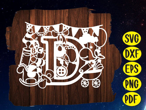 Cute Baby Shower Paper cut SVG Johan Ru designs 