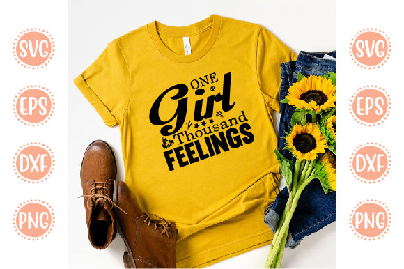 Cute & Baby Svg Design One Girl Thousand Feelings SVG SH_Tee store 