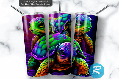 Cute Baby Turtles 20 oz / 30 oz Tumbler PNG Sublimation Regulrcrative 