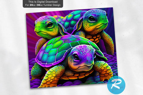 Cute Baby Turtles 20 oz / 30 oz Tumbler PNG Sublimation Regulrcrative 
