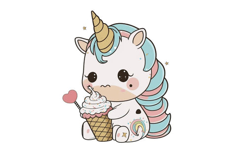 Cute Baby Unicorn Sublimation Clipart Sublimation Regulrcrative 