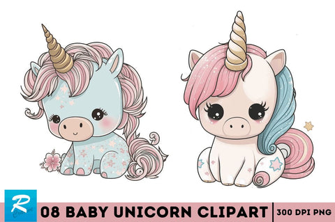 Cute Baby Unicorn Sublimation Clipart Sublimation Regulrcrative 