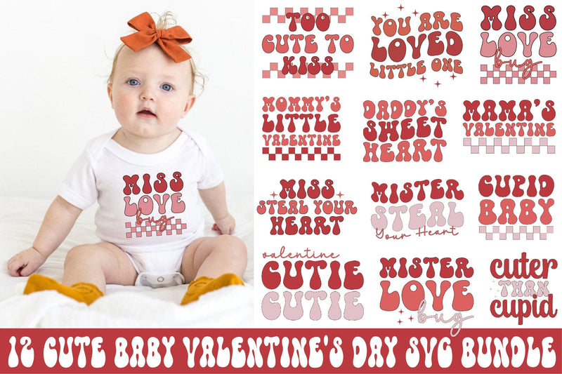 Cute Baby Valentine's Day Svg Bundle SVG SVGista 