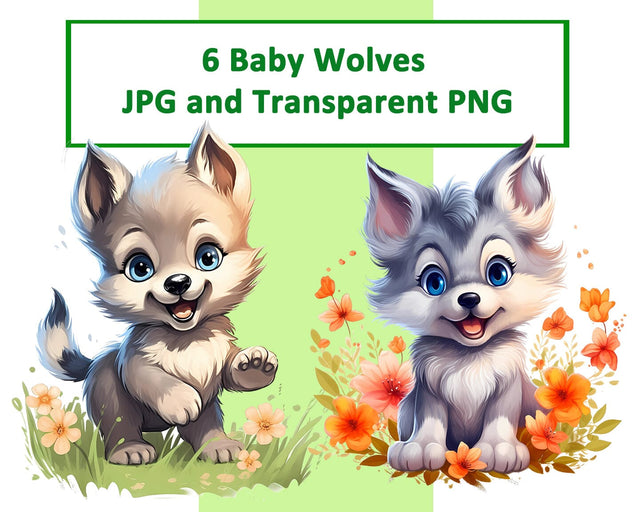 Cute Baby Wolf Sublimation JPG PNG Sublimation nikola 