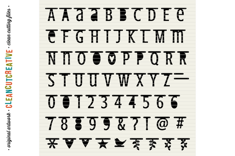 Cute Banner Alphabet - bunting garland letter banner cutfile SVG CleanCutCreative 