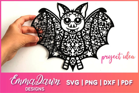 Cute Bat SVG SVG Emma Dawn Designs 