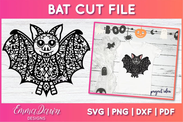 Cute Bat SVG SVG Emma Dawn Designs 