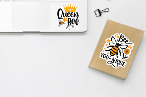 Cute Bee Printable Stickers PNG Bundle Sublimation Regulrcrative 