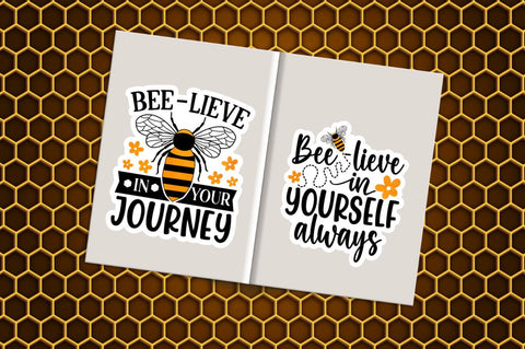 Cute Bee Printable Stickers Sublimation Bundle Sublimation Regulrcrative 