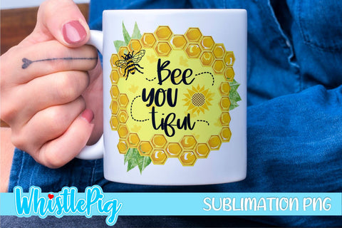 Cute Bee Sublimation Mini Bundle Bee Quotes Mini Bundle Watercolor Sublimation Sublimation Whistlepig Designs 