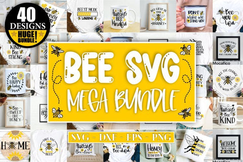 Cute Bee SVG Mega Bundle Honey Bee SVG Bumble Bee SVG Bee Quotes Bundle SVG Whistlepig Designs 