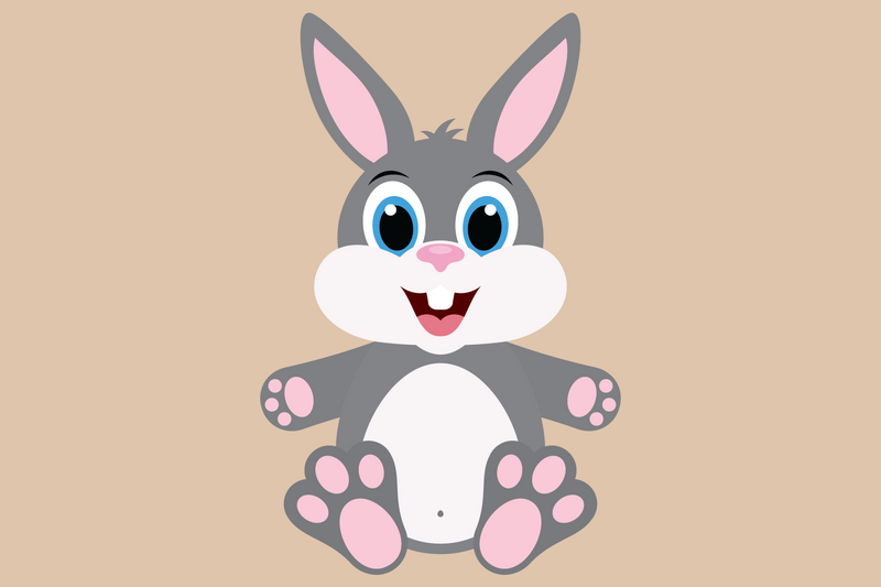 Cute Boy Bunny Rabbit With Easter Eggs Easter SVG So Fontsy