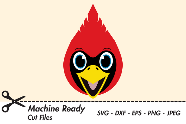Cute Boy Cardinal Face | Woodland SVG SVG Captain Creative 