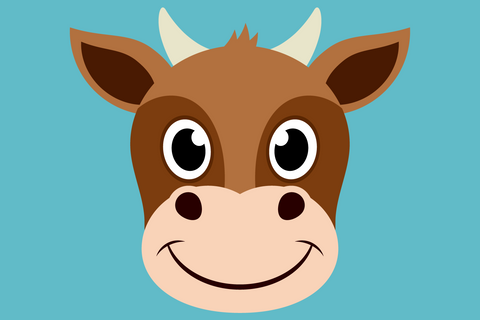 Cute Boy Cow Face | Farm SVG SVG Captain Creative 