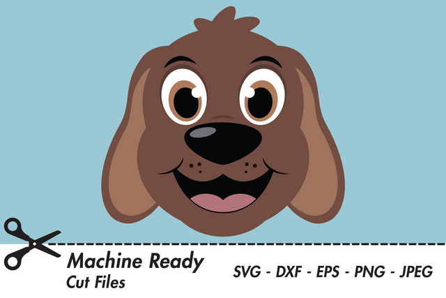 Cute Boy Dog Face | Pet SVG SVG Captain Creative 