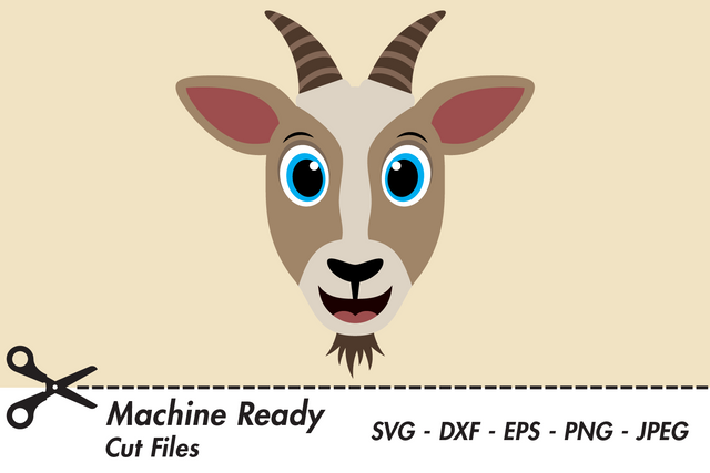 Cute Boy Goat Face | Farm SVG SVG Captain Creative 