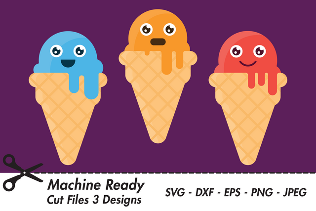 Cute Boy Ice Cream Cones | Food SVG SVG Captain Creative 