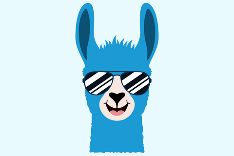 Cute Boy Llama Face With Shades | Farm SVG SVG Captain Creative 