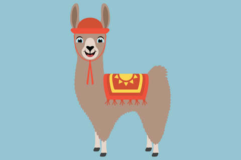 Cute Boy Llama With Cacti | Farm SVG SVG Captain Creative 