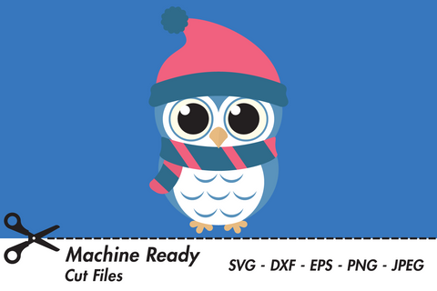 Cute Boy Owl | Woodland Winter SVG SVG Captain Creative 