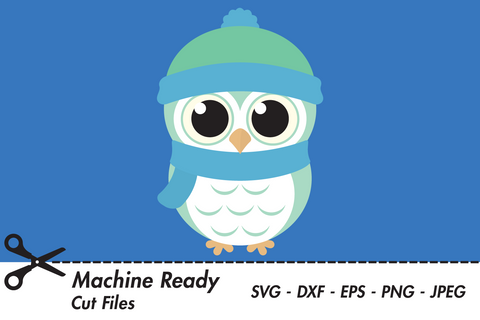 Cute Boy Owl | Woodland Winter SVG SVG Captain Creative 