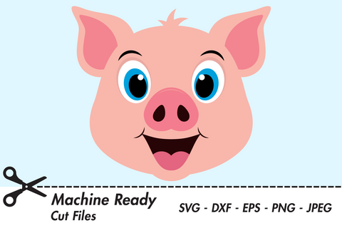 Cute Boy Pig Face | Farm SVG SVG Captain Creative 