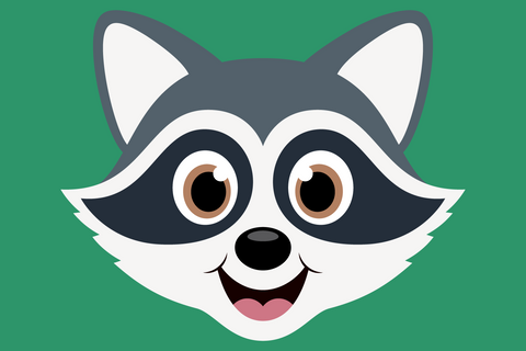 Cute Boy Raccoon Face | Woodland SVG SVG Captain Creative 