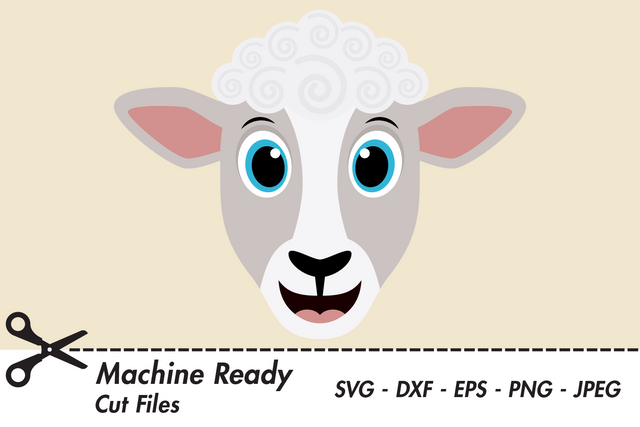 Cute Boy Sheep Face | Farm SVG SVG Captain Creative 