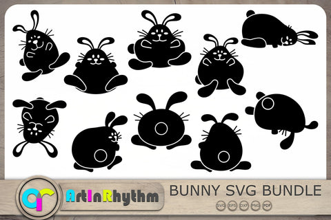 Cute Bunnies Svg, Rabbits Svg, Easter Bunny Svg, Easter Svg, Easter Cliparts SVG Artinrhythm shop 